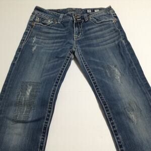 Miss Me Jeans Womens 28 Bootcut Embroidered Stitching distressed